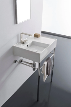 TEOREMA 2.0 - Console ceramic washbasin by Scarabeo Ceramiche - view 3